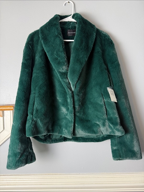 Dolce Cabo Jackets & Blazers - Dolce Cabo Forest Green Faux Fur Teddy Jacket. Beautiful no flaws